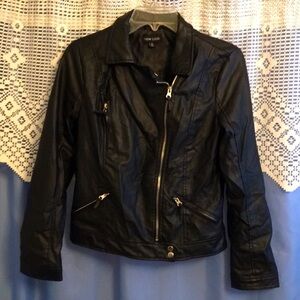 New Look Jet Black Leather Jacket
